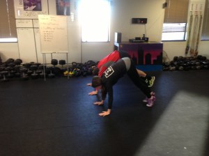 Challenge someone to an Inch Worm Race during half time to get those hamstrings!