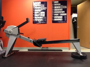 1 45# Bumper under Erg, for this Rowing WOD you'll need 2!