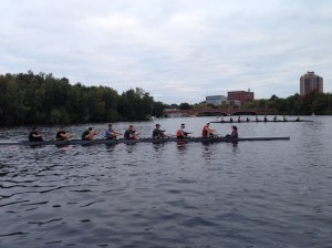 BC Men Spinning at the Canoe Kayak Dock - close to the finish line of the HOCR