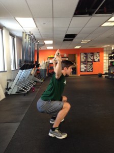 Jimmy from the Loyola Men's Crew Team working his Shoulder Flexibility in the Overhead Squat over the holidays.