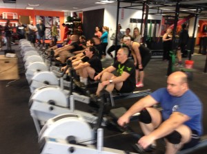 The Men getting pumped for CRASH-Bs at last months Renegade Rowing League!