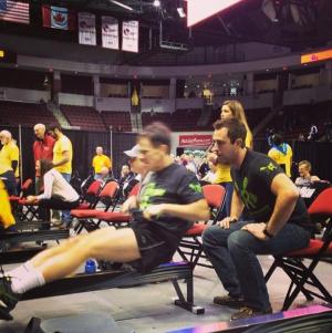 Bob and Coach Pat attacking the 2k at CRASH-B 2014