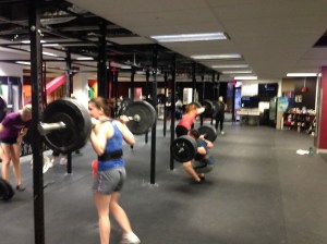 Mickey getting after Back Squats