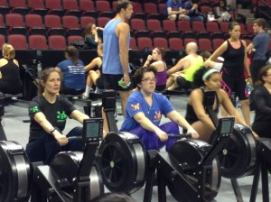 Lauryn and Terese getting in their warm up at CRASH-B 2015